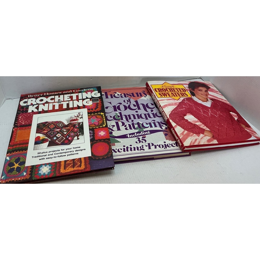 Better Homes‎ and Gardens Vintage Crochet and Knitting Book Lot 3 Hardcover Set